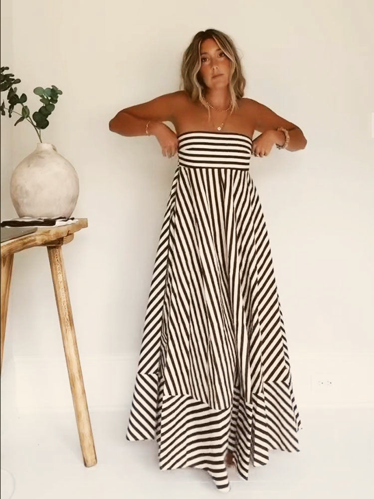 Image of Lilly | Women's Strapless A-Line Maxi Dress