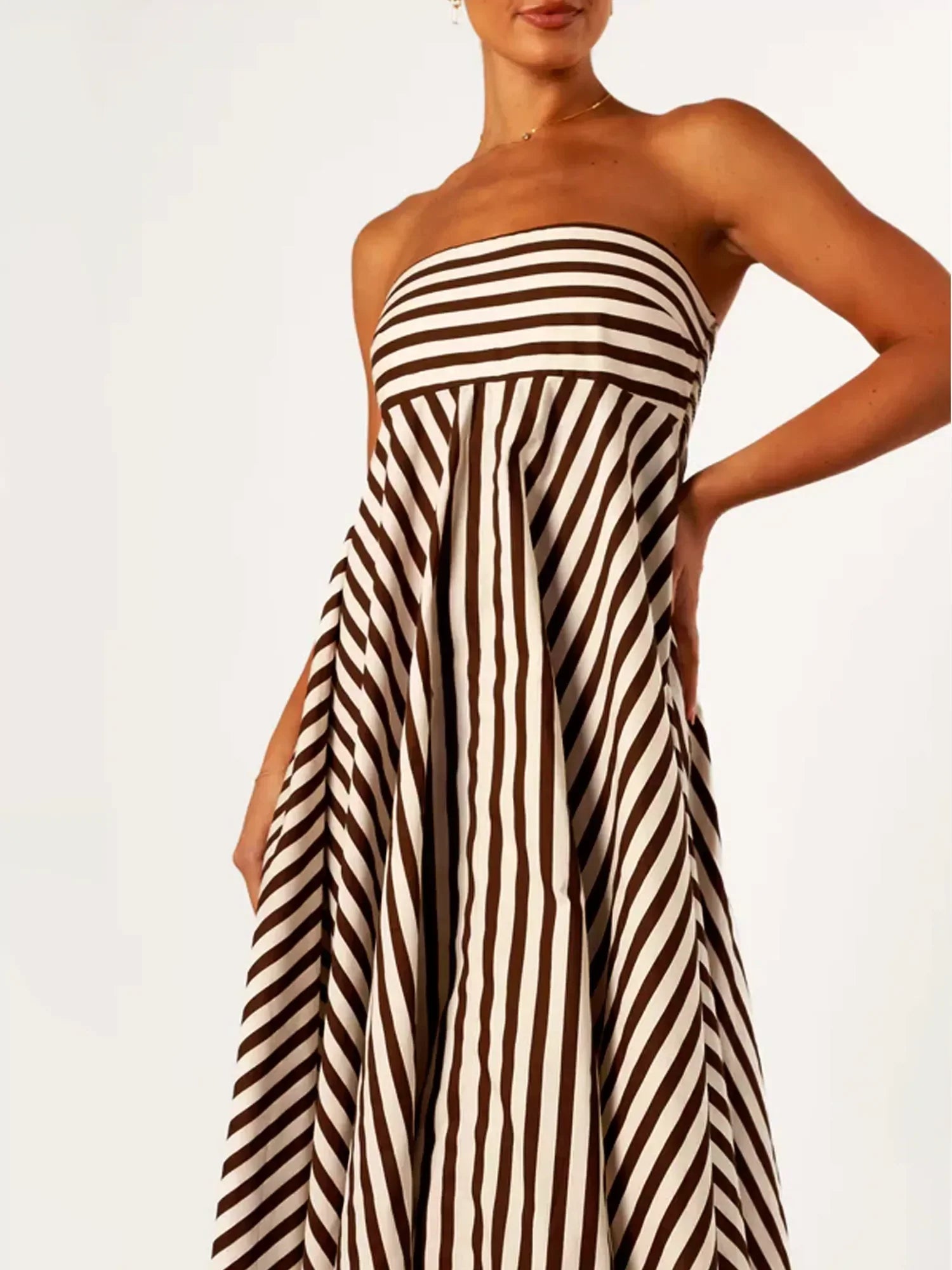 Image of Lilly | Women's Strapless A-Line Maxi Dress