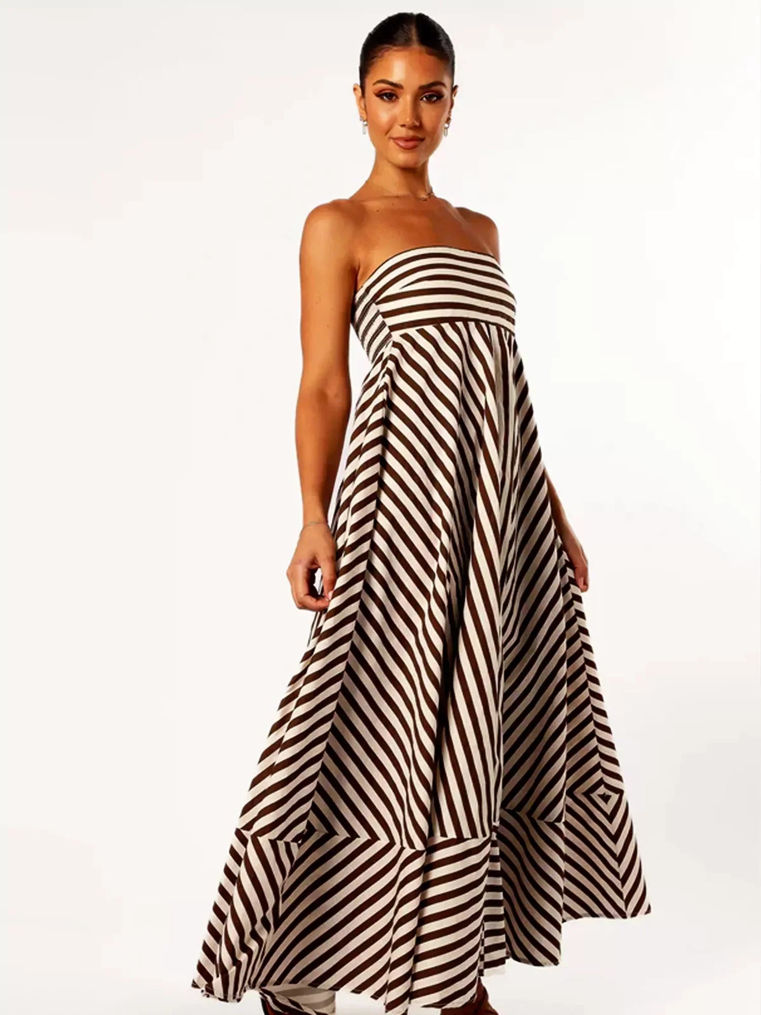 Image of Lilly | Women's Strapless A-Line Maxi Dress