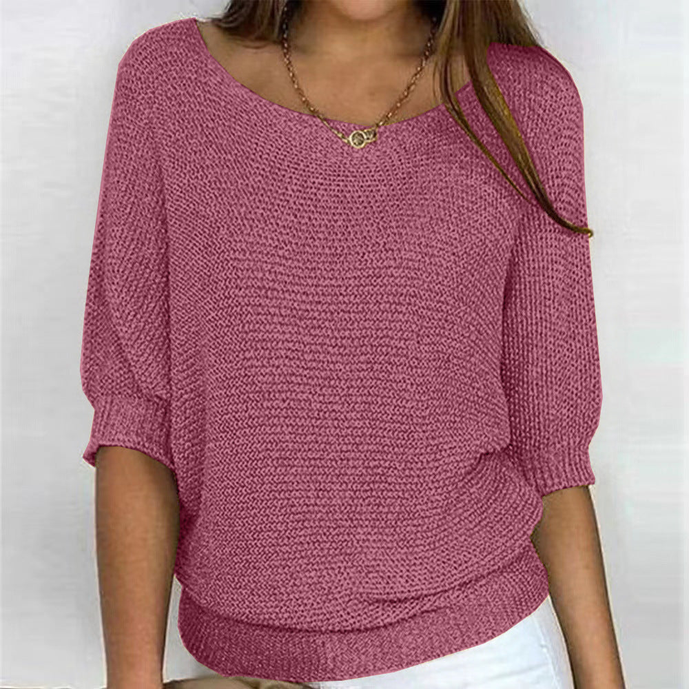 Image of Lilly | Women's Three Quarter Sleeve Relaxed Fit Sweater