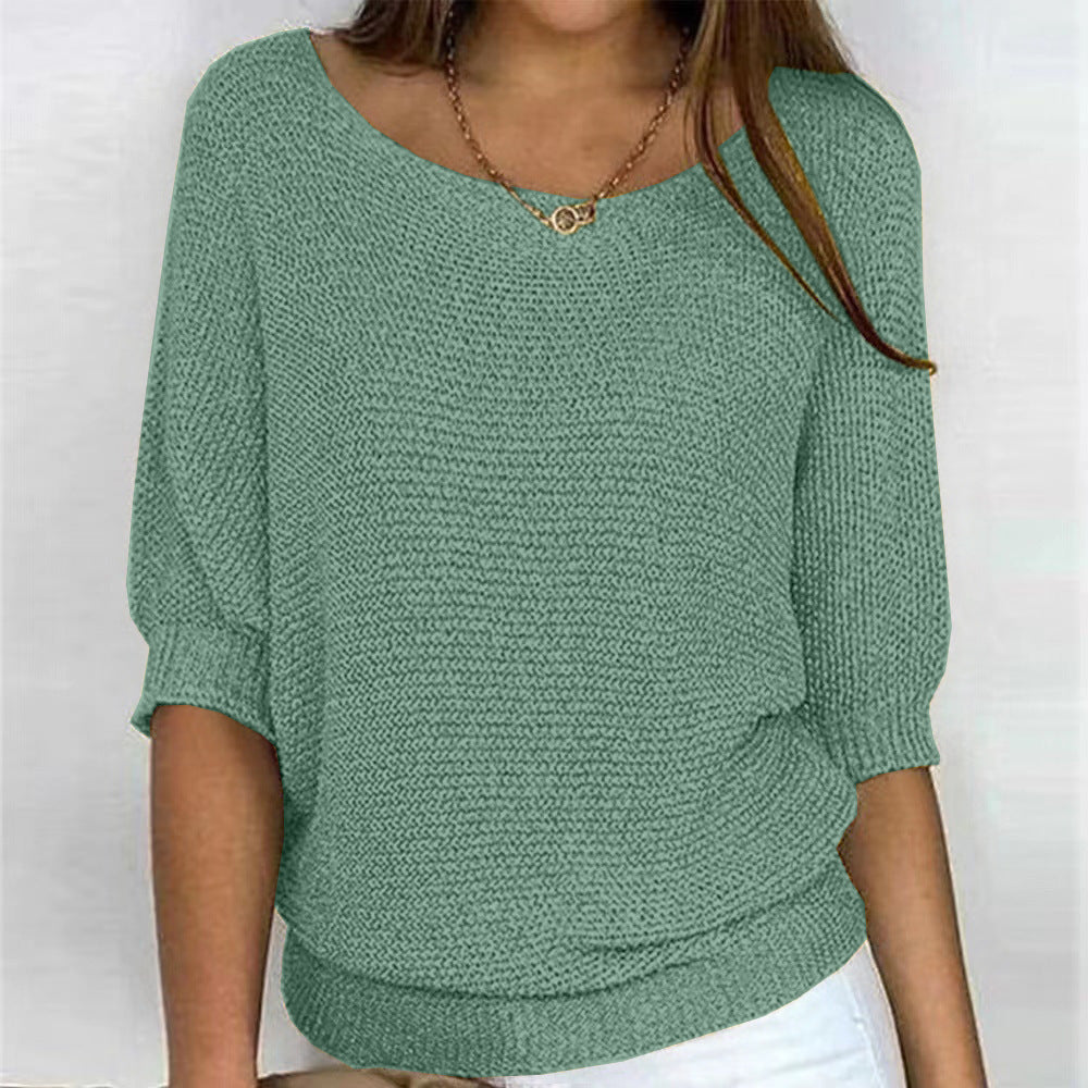 Image of Lilly | Women's Three Quarter Sleeve Relaxed Fit Sweater
