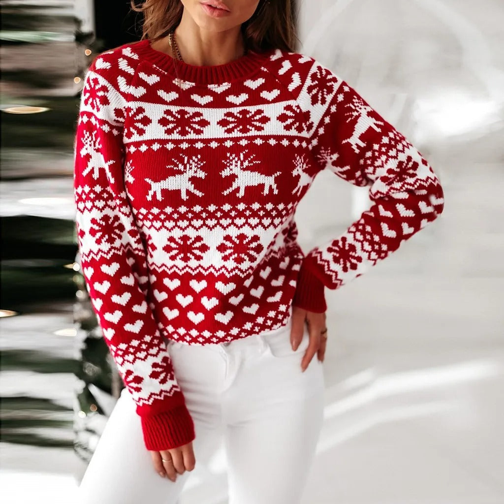 Image of Linda | Women's Long Sleeve Christmas Sweater