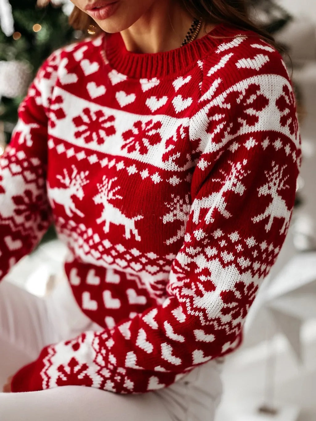 Image of Linda | Women's Long Sleeve Christmas Sweater