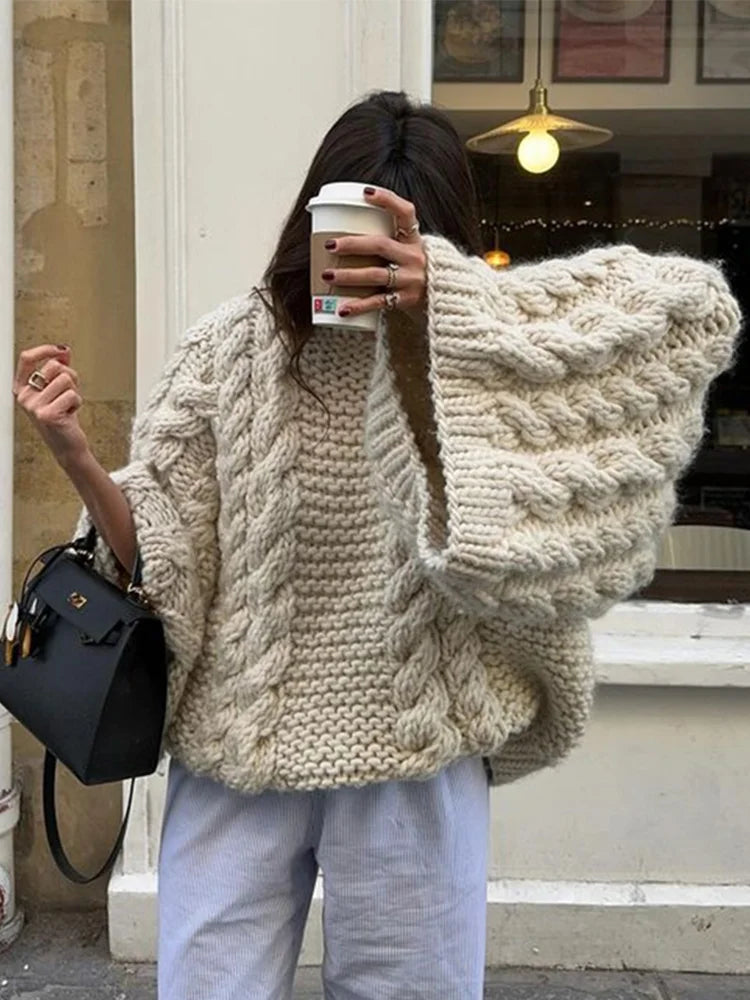 Image of Lisa | Women's Oversized Cable Knit Sweater
