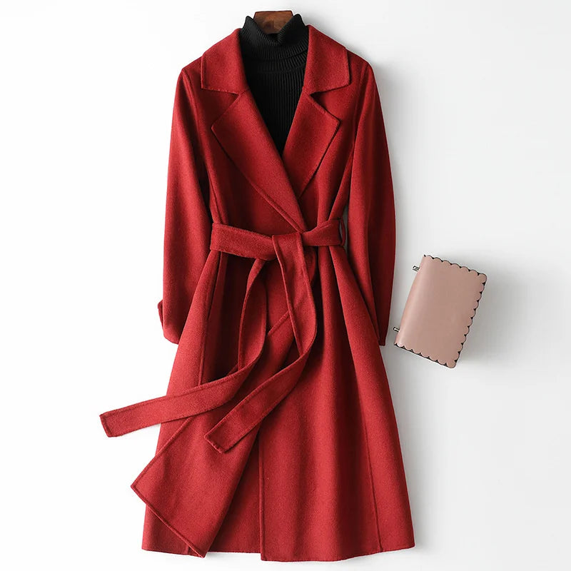 Lisa | Women's Belted Wrap Coat - Image 1