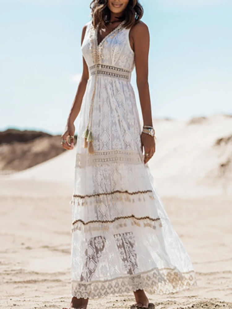 Image of Lucia | Women's Sleeveless Maxi Dress