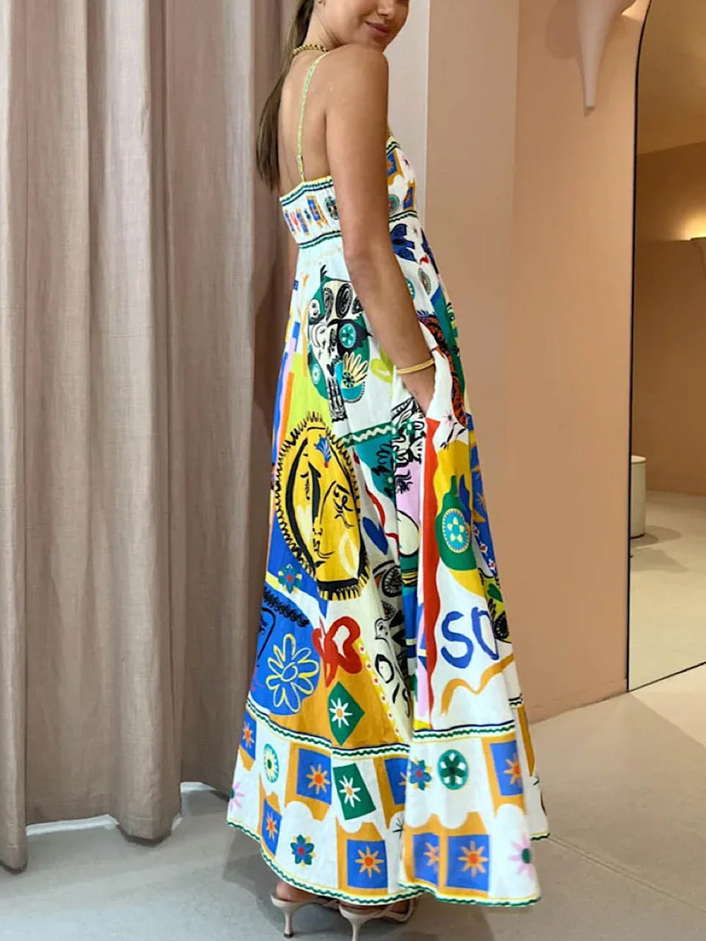 Image of Lucille | Women's Sleeveless A-Line Maxi Dress