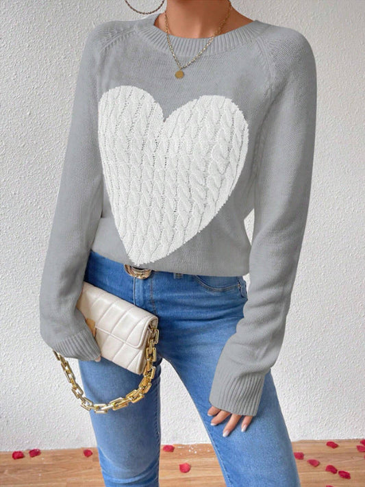 Image of Lucy | Women's Long Sleeve Heart Sweater