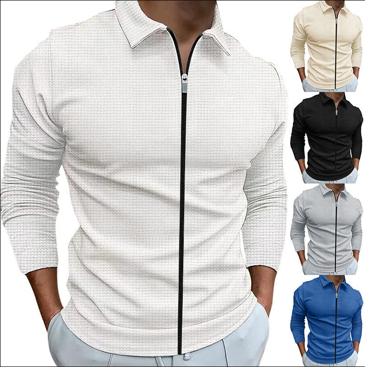 Image of Luke | Men's Zip-Up Casual Shirt