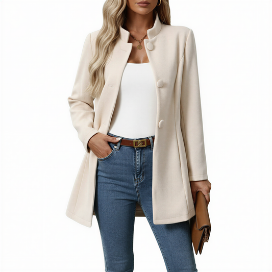 Image of Maisie | Women's Button Front A-Line Coat
