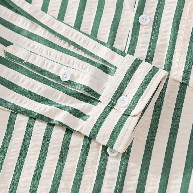 Image of Marc | Men's Long Sleeve Striped Shirt