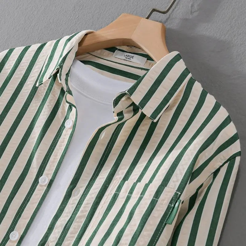 Image of Marc | Men's Long Sleeve Striped Shirt