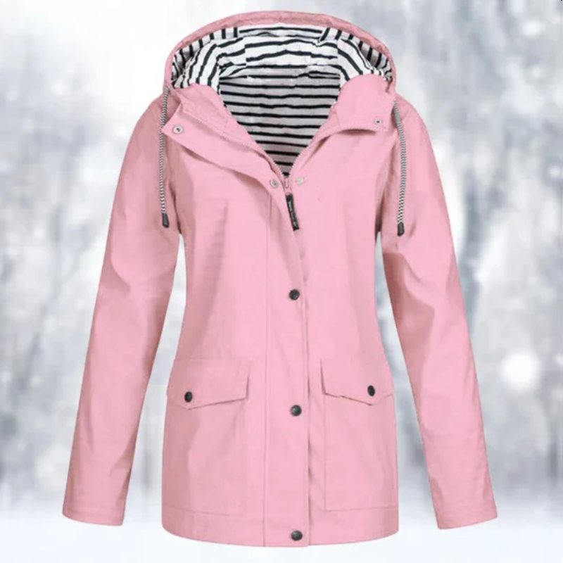 Image of Margaret | Women's Hooded Button-Front Raincoat