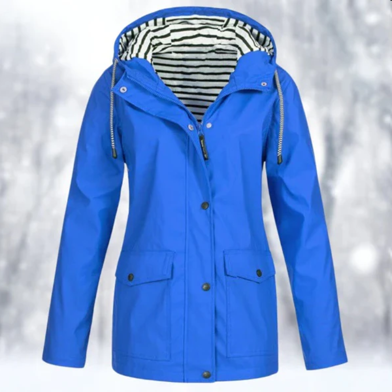 Image of Margaret | Women's Hooded Button-Front Raincoat