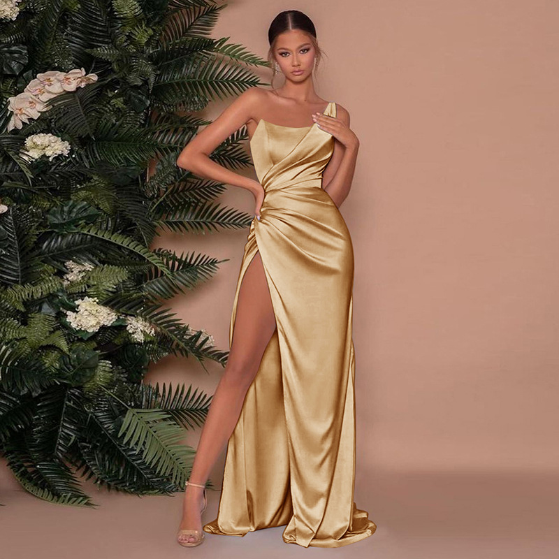 Image of Margaret | Women's One Shoulder Maxi Dress