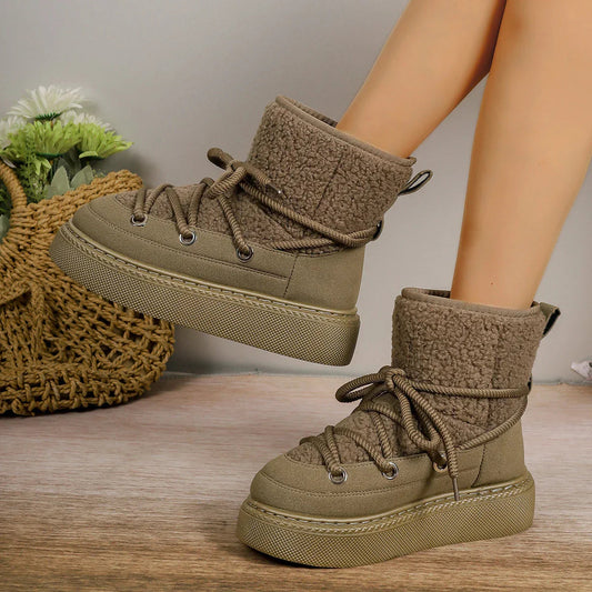 Image of Maria | Women's Lace-Up Platform Ankle Boots
