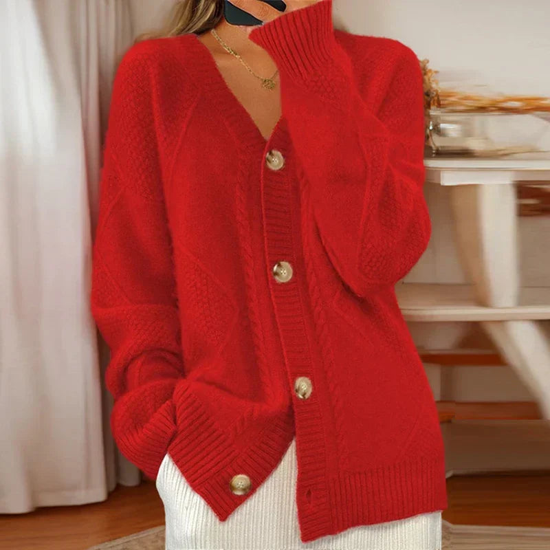 Image of Mariah | Women's Button-Down V-Neck Cardigan