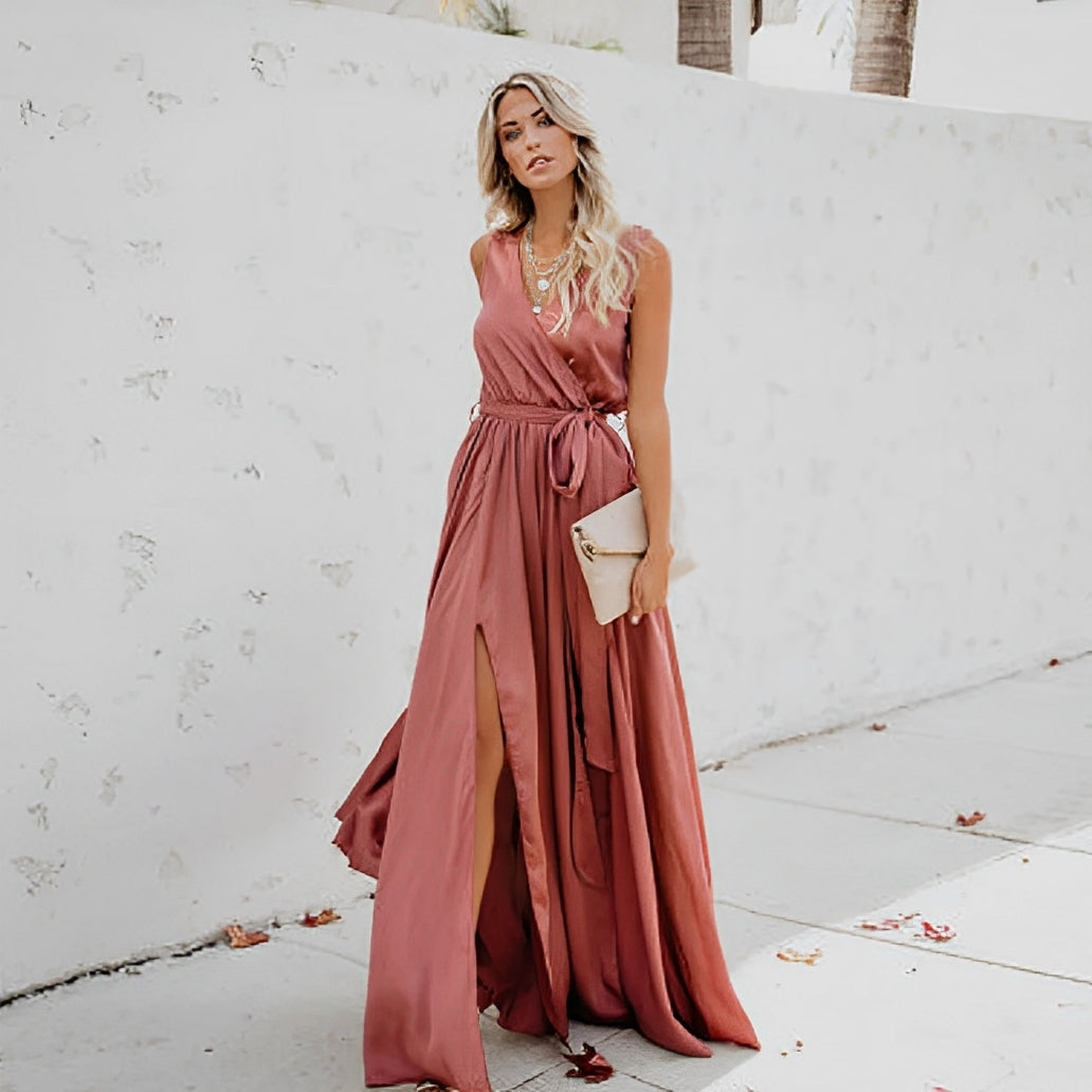 Image of Marissa | Women's Sleeveless A-Line Maxi Dress