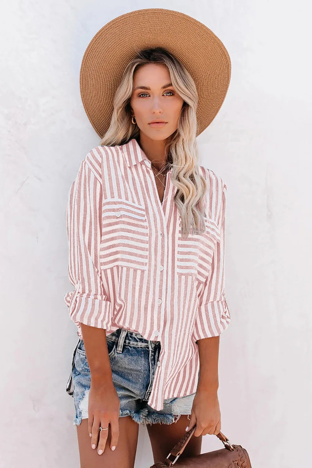 Image of Martha | Women's Striped Button-Down Blouse