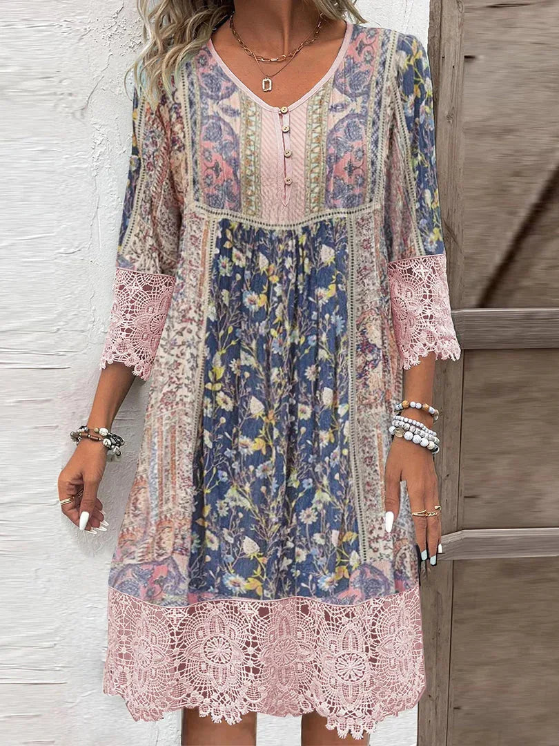 Image of Maya | Women's V-Neck Midi Dress