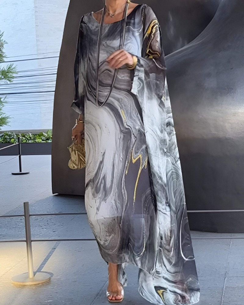 Image of Melinda | Women's Long Sleeve Caftan Maxi Dress