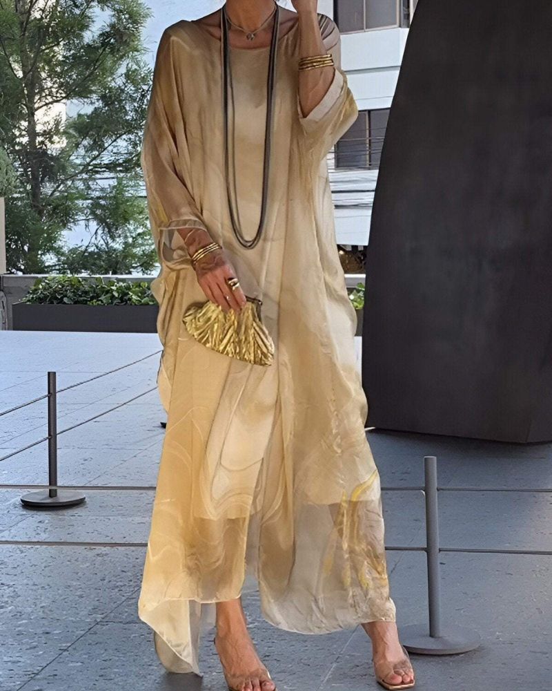 Image of Melinda | Women's Long Sleeve Caftan Maxi Dress