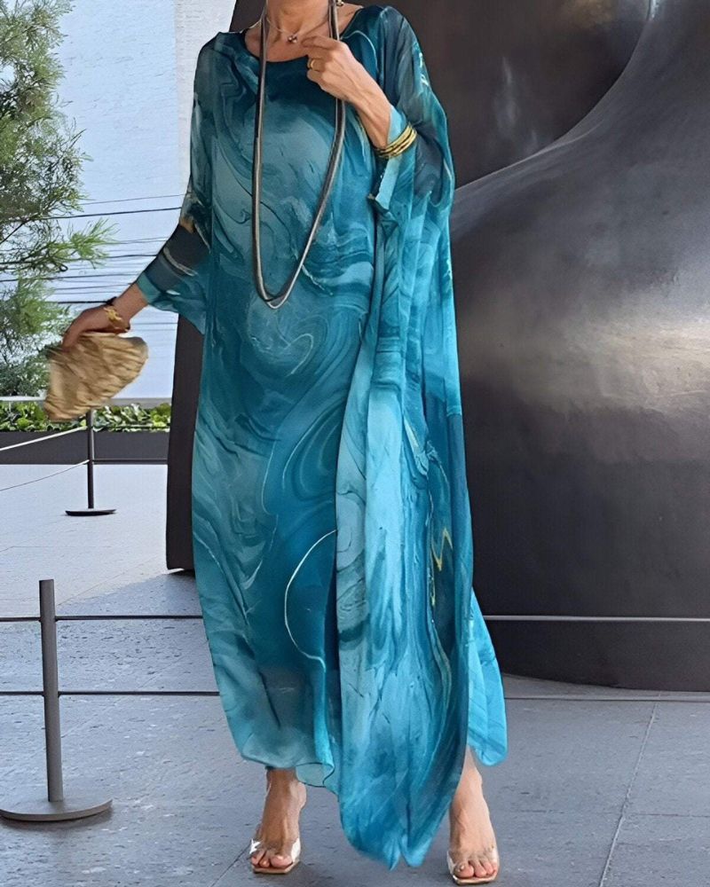 Image of Melinda | Women's Long Sleeve Caftan Maxi Dress