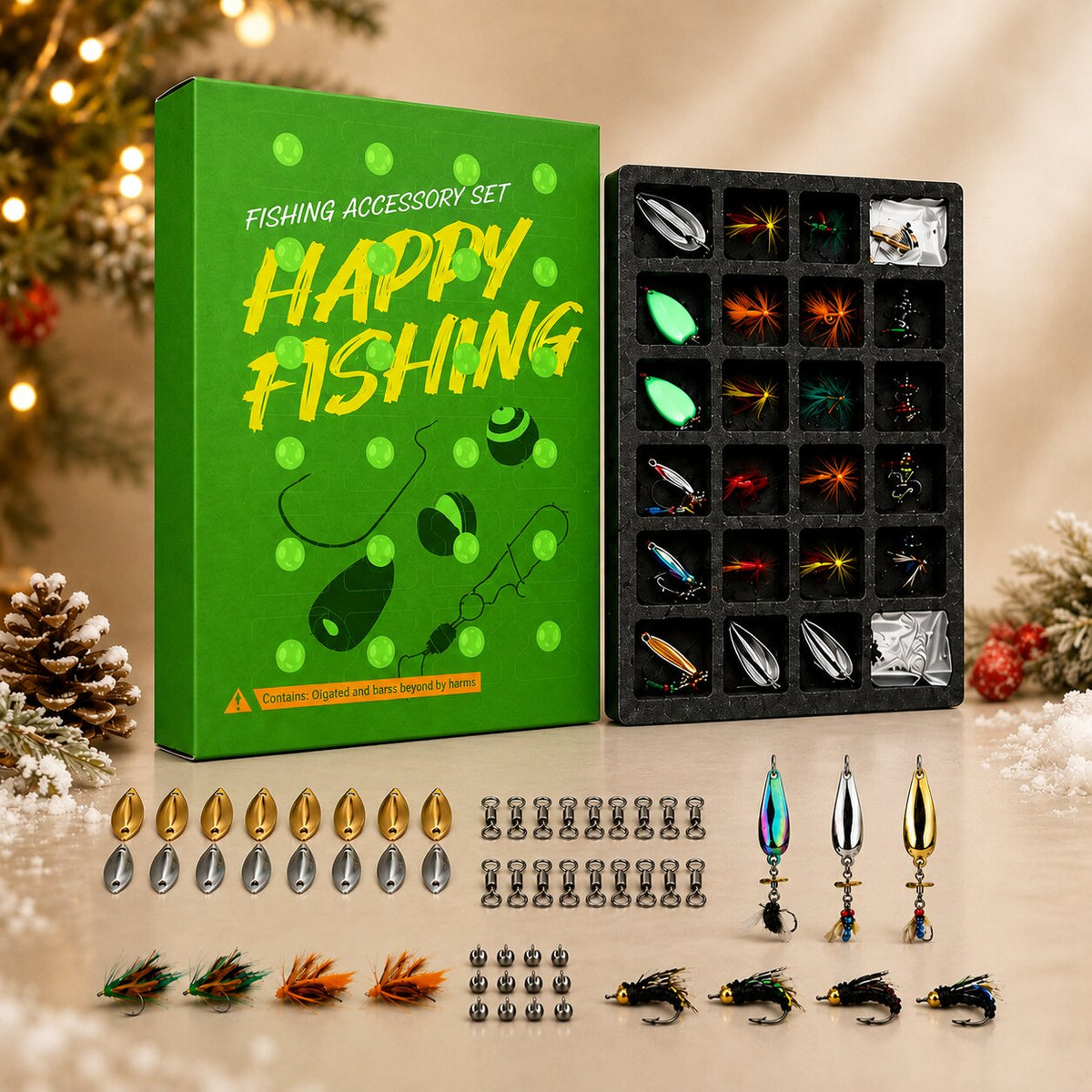 Men's 2026 Fishing Advent Calendar | 24 Doors with Fishing Lures & Accessories | Christmas Gift for Fishing Enthusiasts
