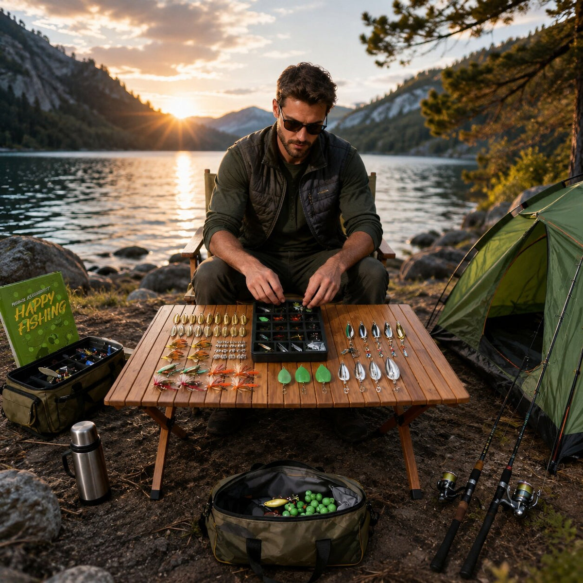 Men's 2026 Fishing Advent Calendar | 24 Doors with Fishing Lures & Accessories | Christmas Gift for Fishing Enthusiasts
