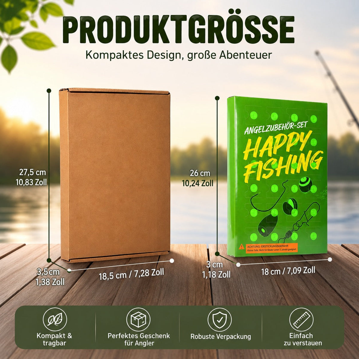 Men's 2026 Fishing Advent Calendar | 24 Doors with Fishing Lures & Accessories | Christmas Gift for Fishing Enthusiasts