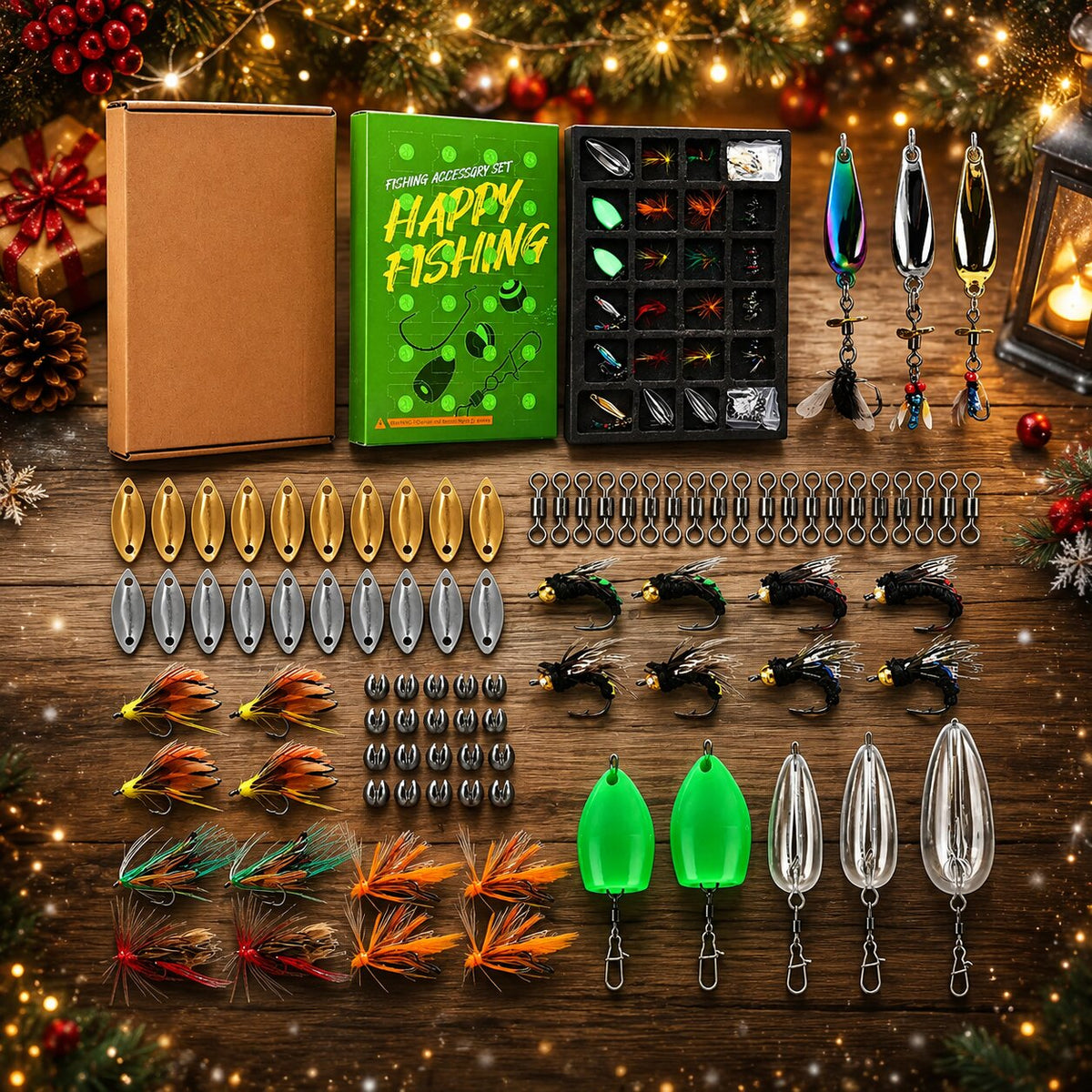 Men's 2026 Fishing Advent Calendar | 24 Doors with Fishing Lures & Accessories | Christmas Gift for Fishing Enthusiasts