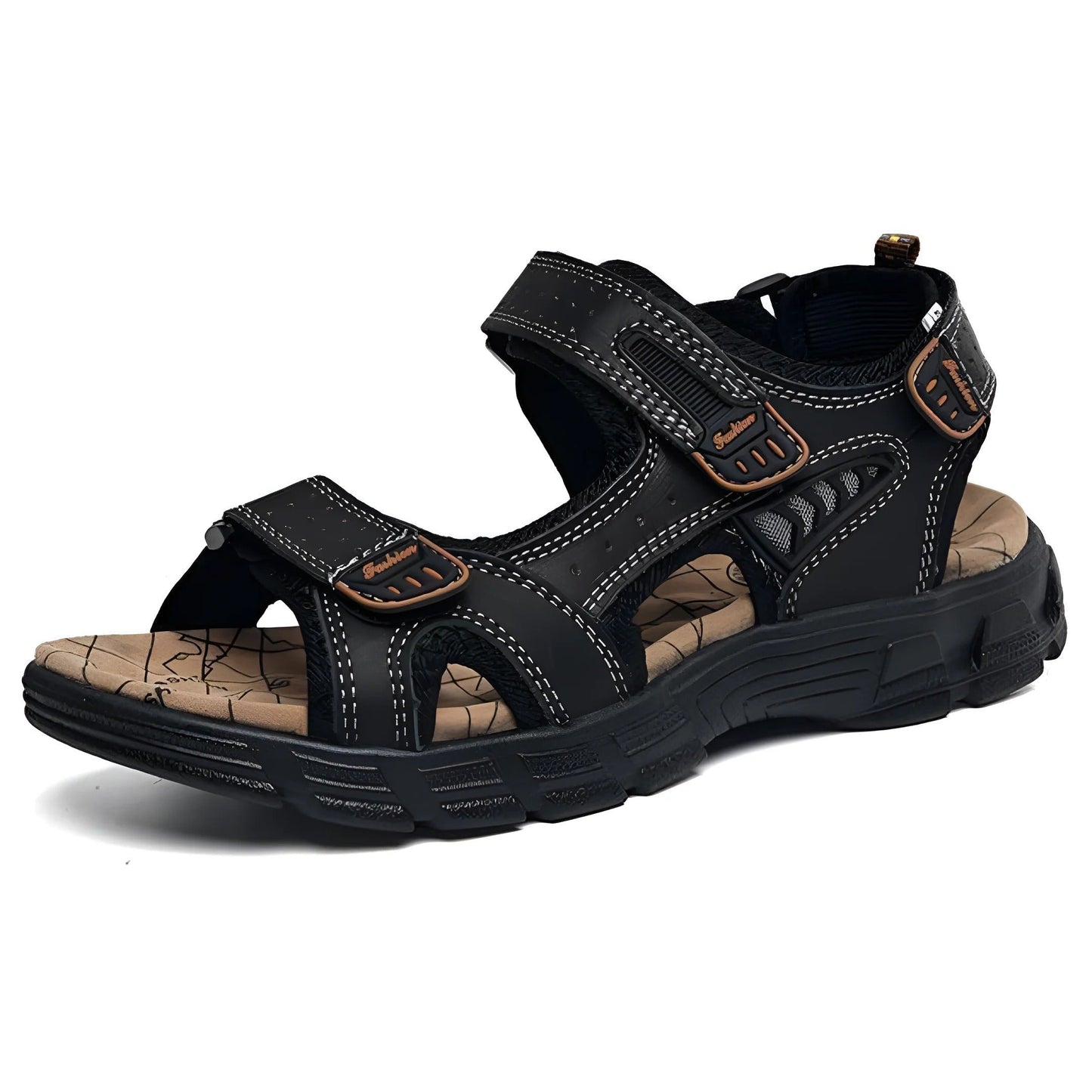 Men's Adjustable Comfort Sandals with Contrast Stitching