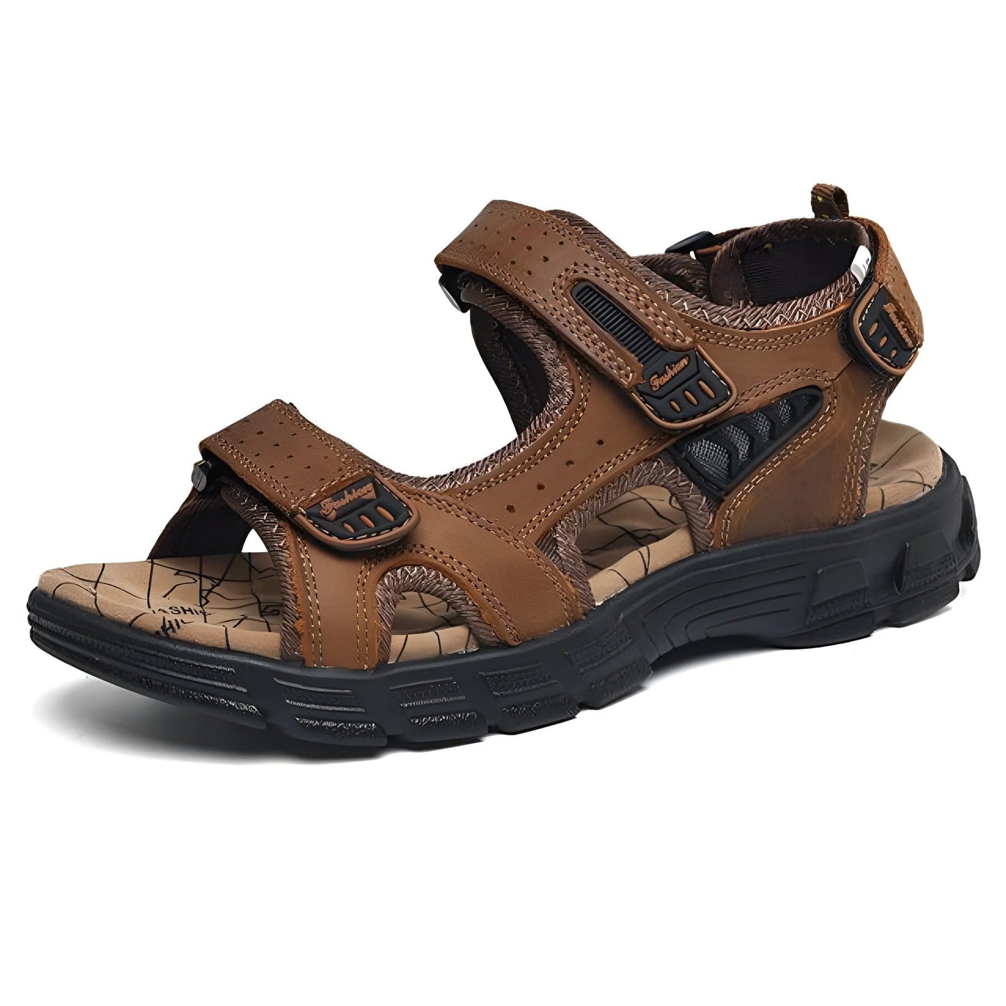 Men's Adjustable Comfort Sandals with Contrast Stitching