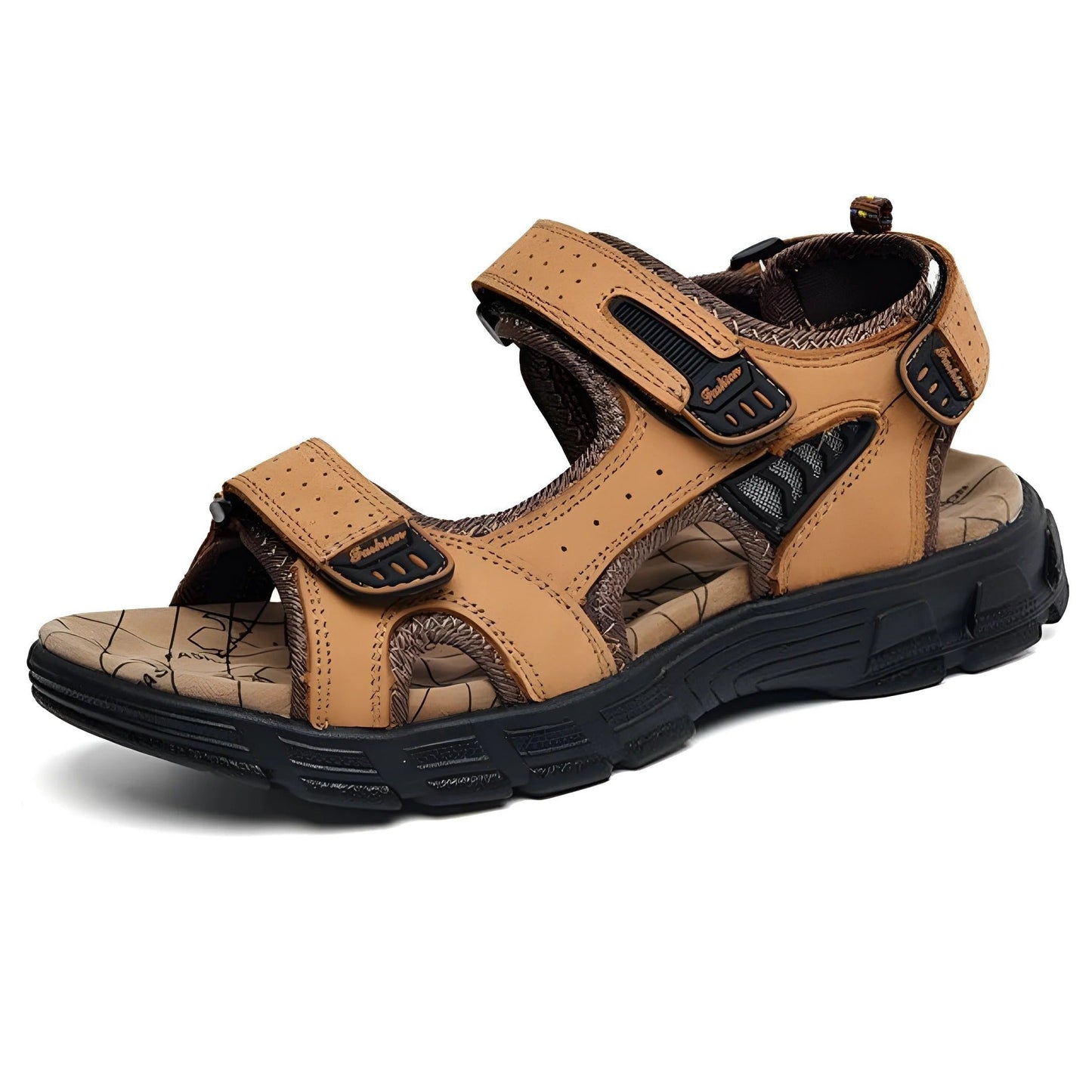 Men's Adjustable Comfort Sandals with Contrast Stitching
