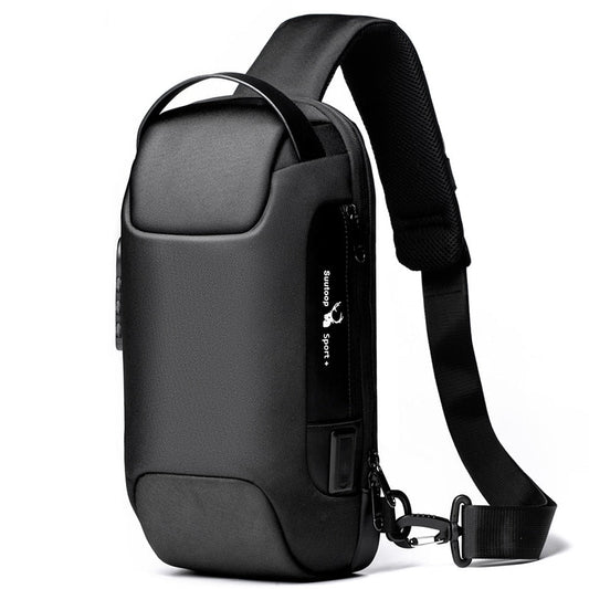 Men's Anti-Theft Water-Resistant Crossbody Bag with USB Charging