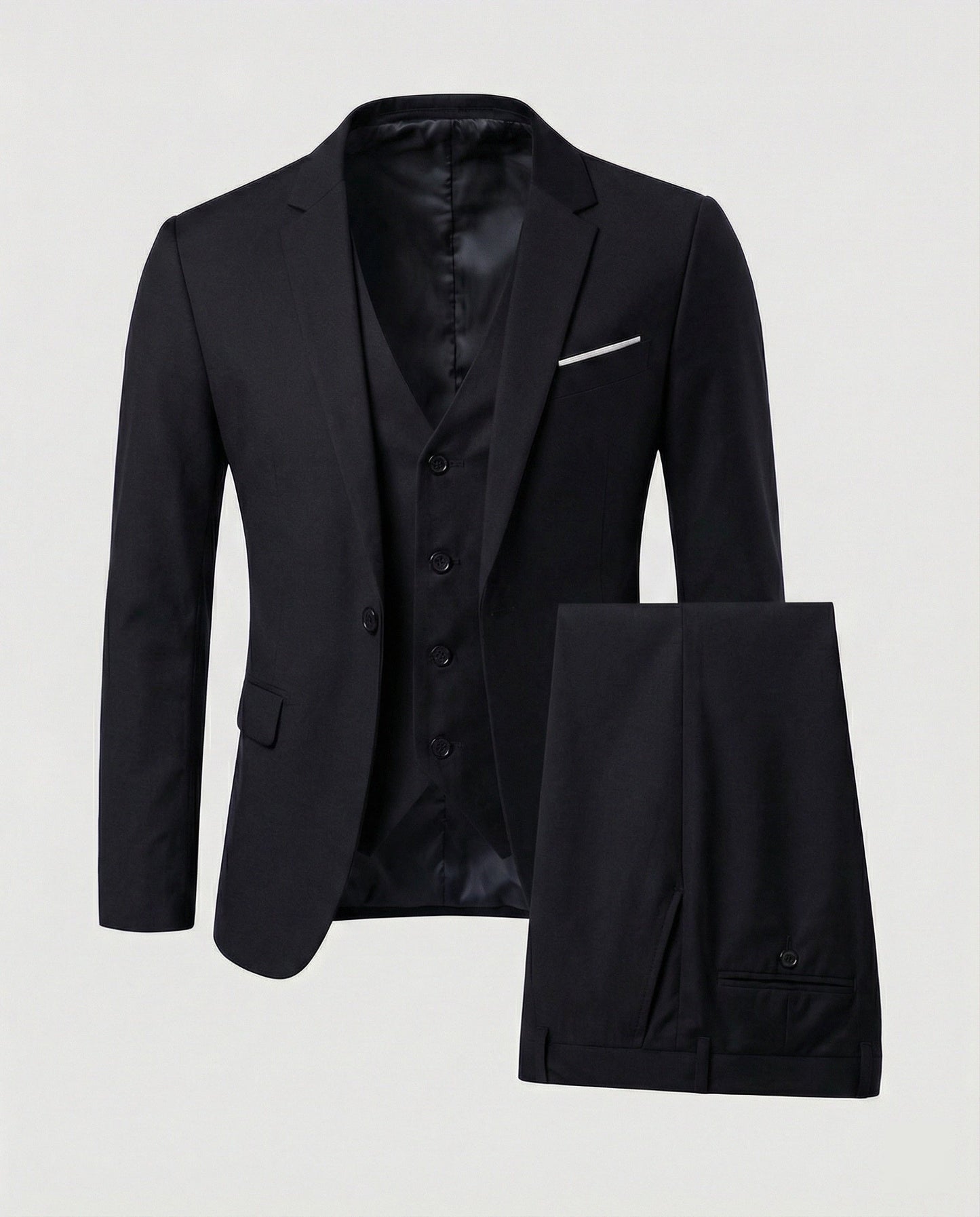 Men's Classic Three-Piece Suit for Formal Occasions