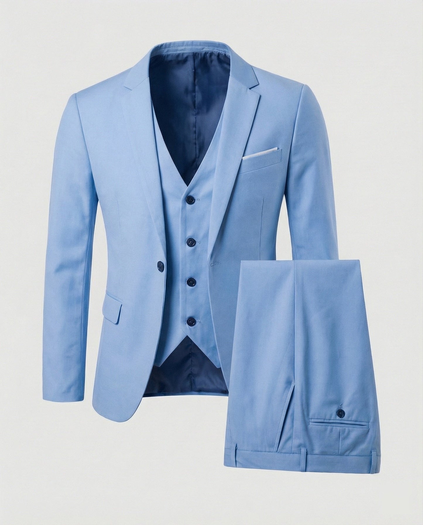 Men's Classic Three-Piece Suit for Formal Occasions