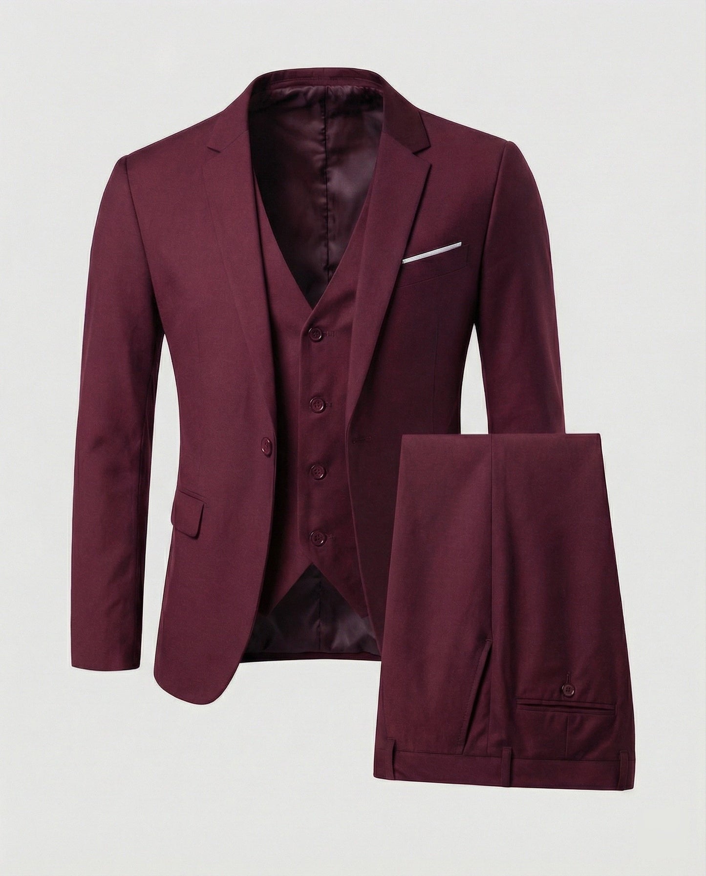 Men's Classic Three-Piece Suit for Formal Occasions