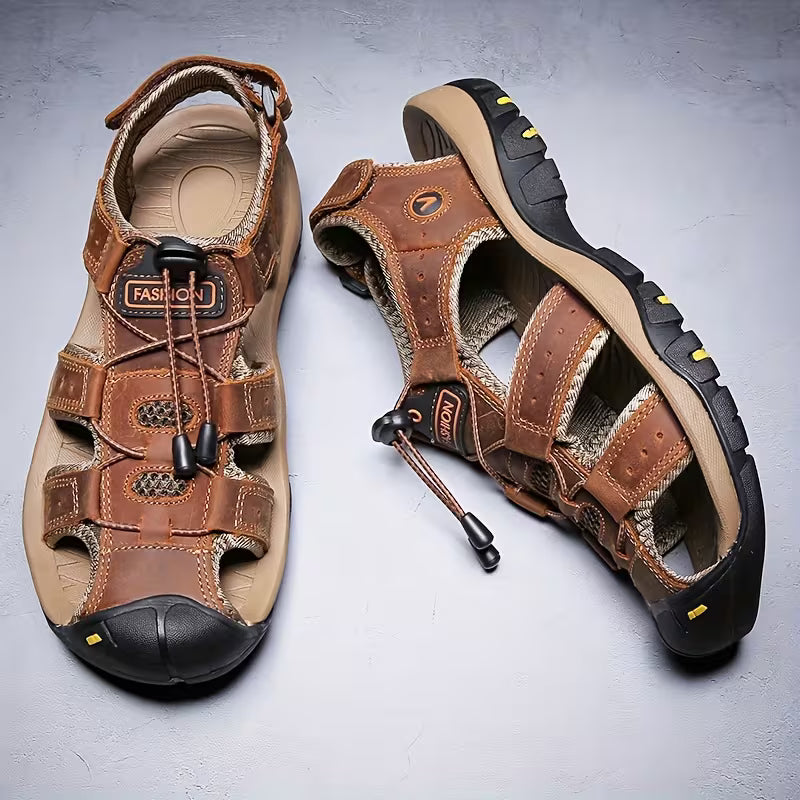 Men's Closed-Toe Hiking Sandals with Adjustable Fit