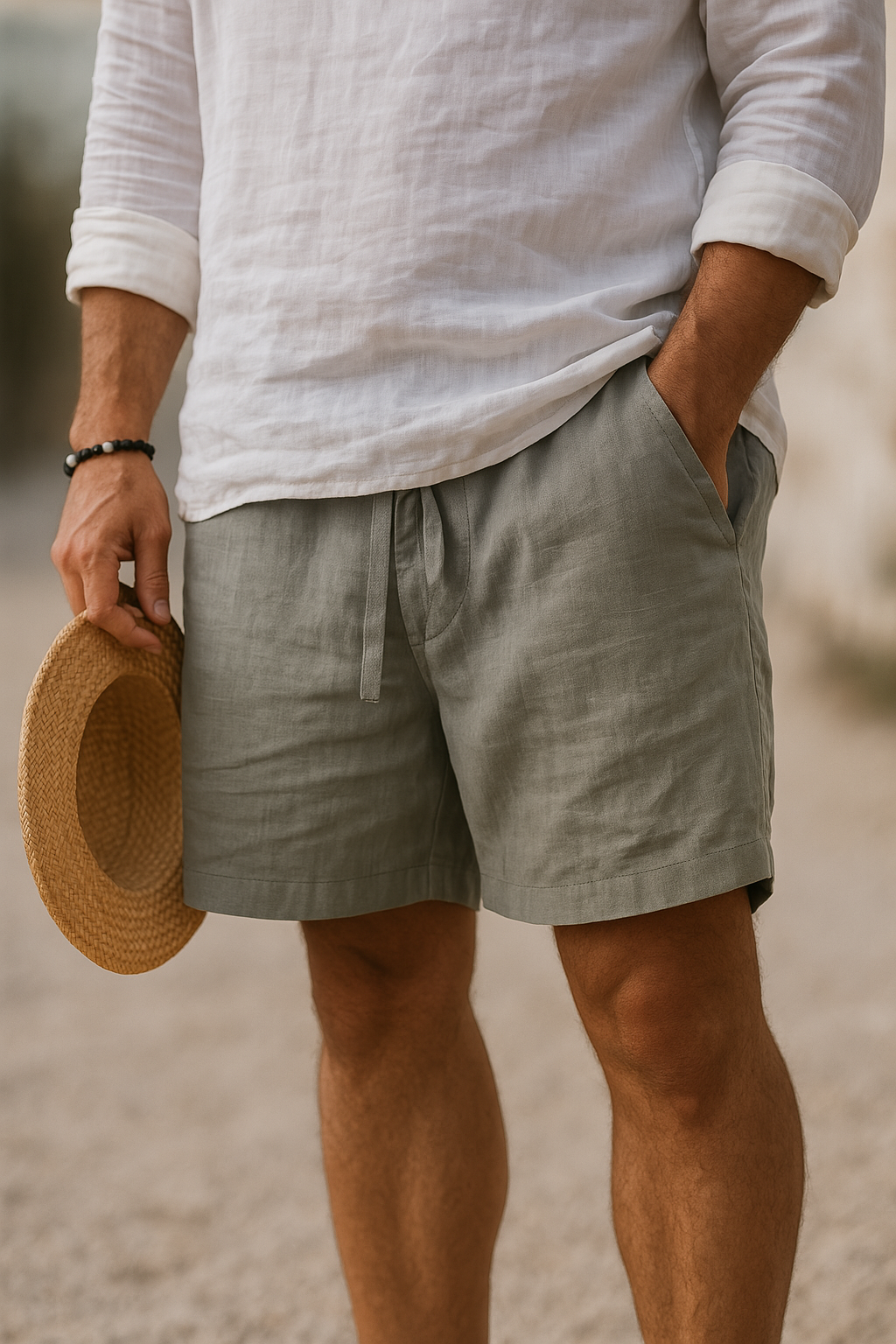 Men's Cotton and Linen Shorts – Lightweight and Breathable