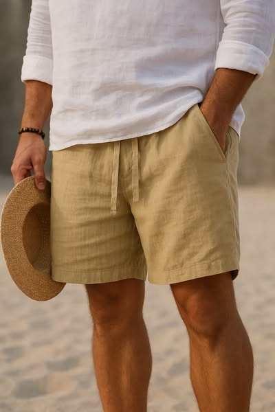 Men's Cotton and Linen Shorts – Lightweight and Breathable