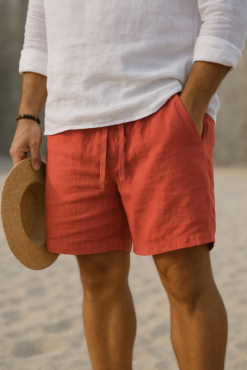 Men's Cotton and Linen Shorts – Lightweight and Breathable