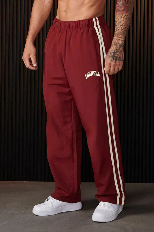 Men's Double-Stripe Track Pants | Breathable & Flexible