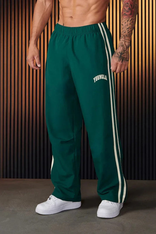 Men's Double-Stripe Track Pants | Breathable & Flexible