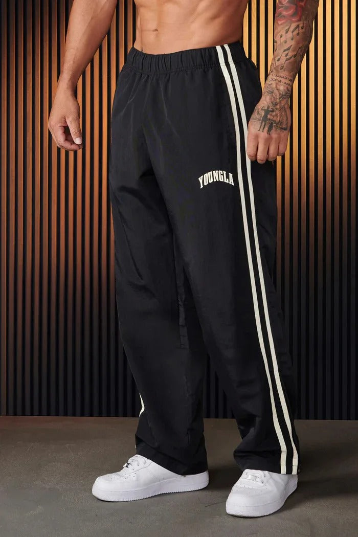Men's Double-Stripe Track Pants | Breathable & Flexible