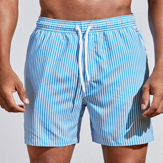 Men's Drawstring Striped Shorts