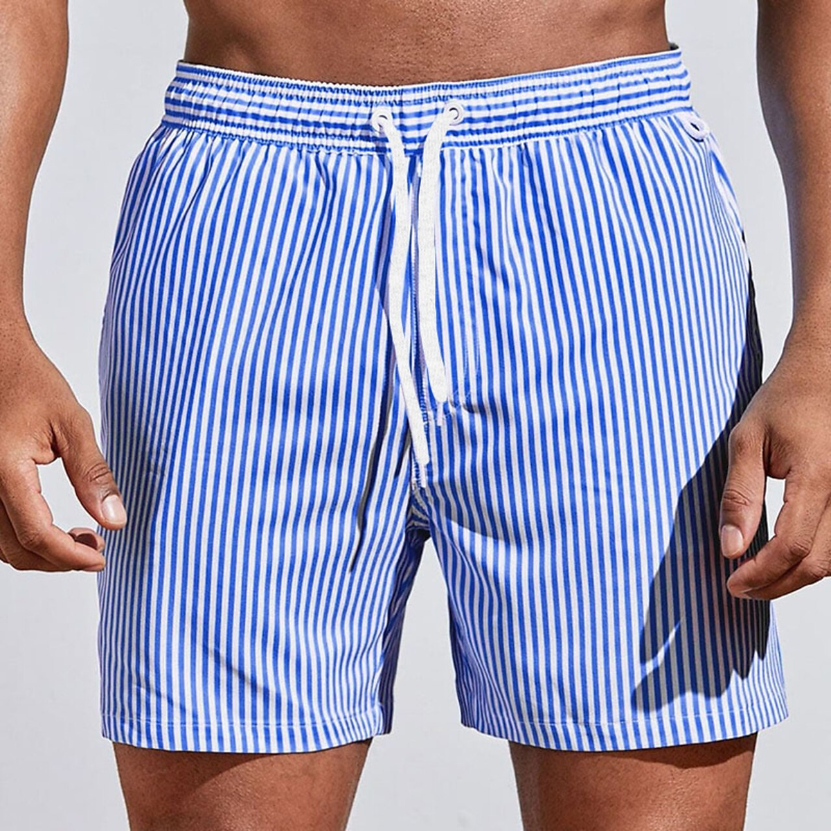 Men's Drawstring Striped Shorts