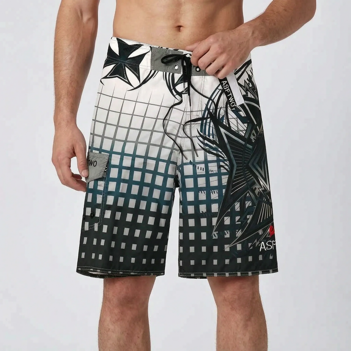 Men's Graphic Print Boardshorts - Oceaniq