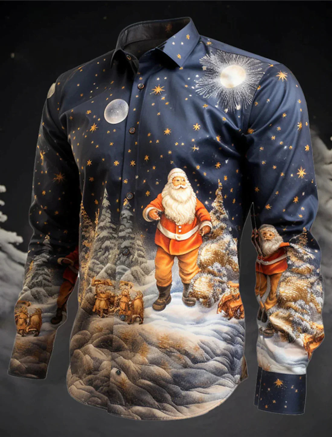 Men's Linen Christmas Shirt
