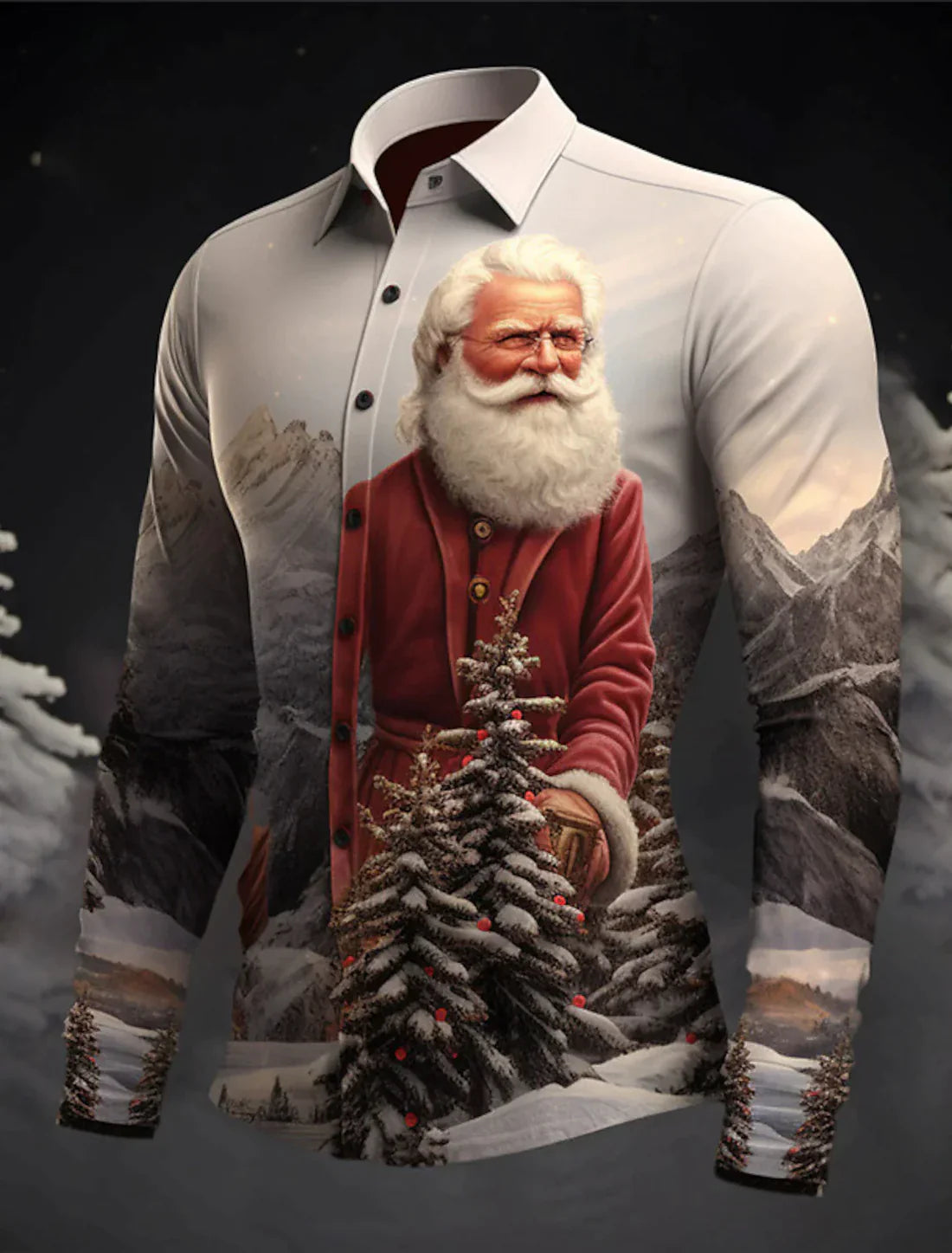 Men's Linen Christmas Shirt